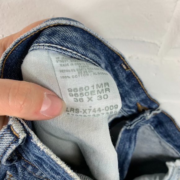 Wrangler Mid Rise Straight Leg Jeans Blue Size 36 - Picture 3 of 4